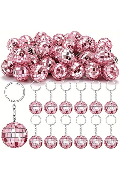 Choice 12 قطعة من سلاسل مفاتيح كرة الديسكو الوردية، سلاسل مفاتيح كرة الديسكو ...