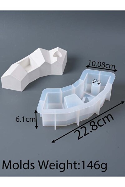 Choice قالب سيليكون منزلي الصنع على الطراز الاسكندنافي، 2 في 1، حامل شموع نصف...