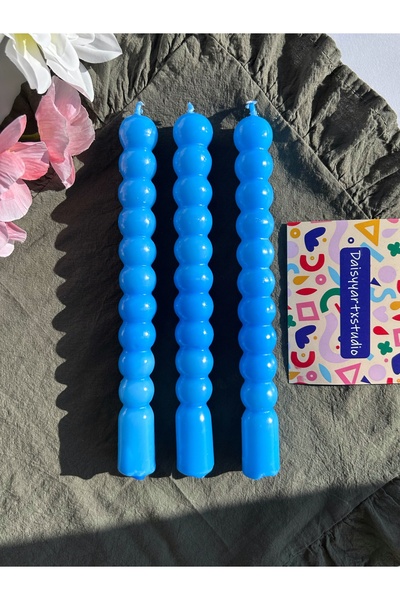 Daisyyartxstudio Parlak bubble şamdan mum 1 adet