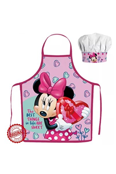 Mickey & Friends Kids Chef Apron and Hat Set Minnie Mouse Sweet 3-8 Years Off...