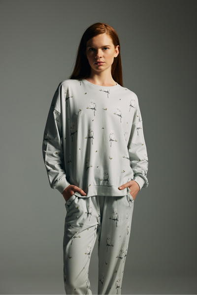 Hays Kadın Pamuklu Uzun Kollu Pijama Üstü