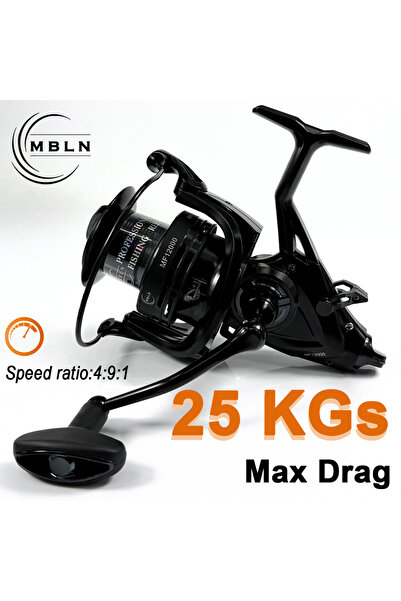 Choice MF12000 Heavy Drag 12000 Spinning Reel, 4.9:1 Gear Ratio Saltwater Fishing Reel for Carp/Trolling, A