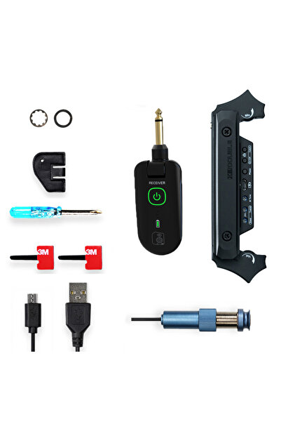 Choice لاقط صوت لاسلكي/سلكي مزدوج أسود اللون، عدد 2، مع ميكروفون استقبال لفتحة الصوت بقطر 80-120 مم، من النوع A