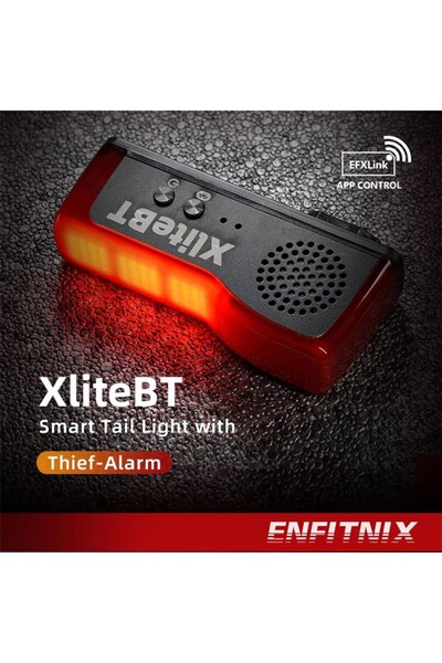 Choice مصباح خلفي ذكي للدراجة من إكسلايت بي تي إنفيتنكس مزود بجهاز إنذار ضد ا...