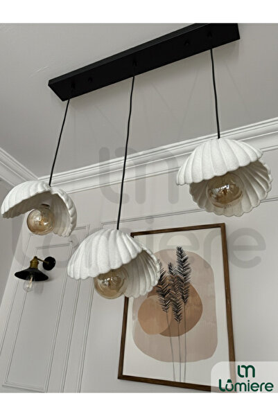 lumiere Design İnci Iskandinav &bohem Tarz 3'lü Yemek Masası Avize -Profesyon...