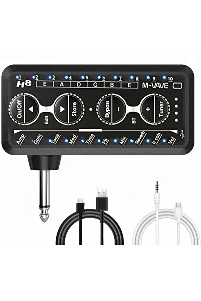 Choice مضخم صوت جيتار H8 M-VAVE H8، مضخم صوت صغير لسماعات الرأس، مضخم صوت كوم...