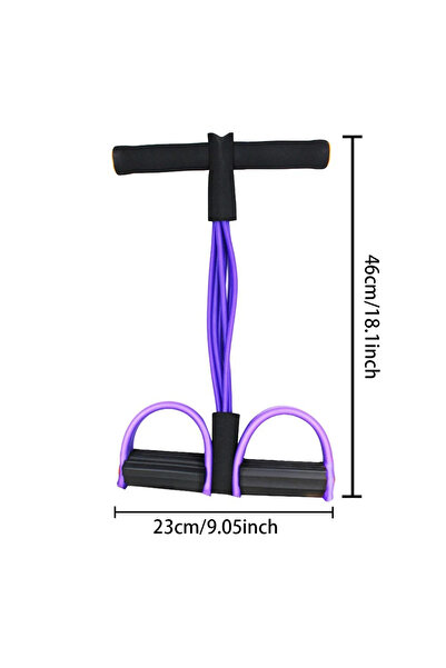 Choice حبل شد متعدد الوظائف بنفسجي، شريط مقاومة مرن بستة أنابيب لسحب دواسة ال...