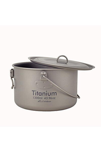 Choice قدر تيتانيوم سعة 1.3 لتر، قدر معلق من التيتانيوم سعة 1.3 لتر، أدوات ما...