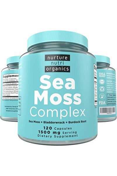 nurture مكمل غذائي عضوي من طحالب البحر - 120 كبسولة من طحالب البحر الأيرلندية