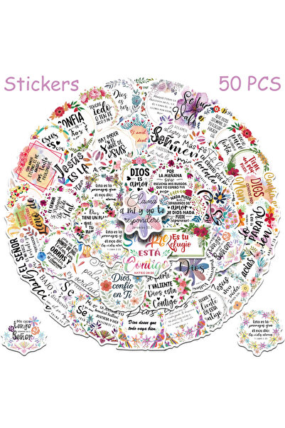 Choice ٥٠ قطعة من ملصقات اقتباسات تحفيزية باللغة الإسبانية للهاتف، وسجل القصا...