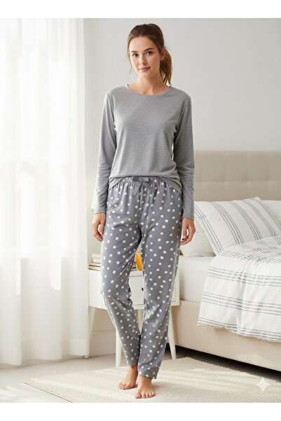 Lady Queen French Velvet Elastic Waist Pajama Bottoms