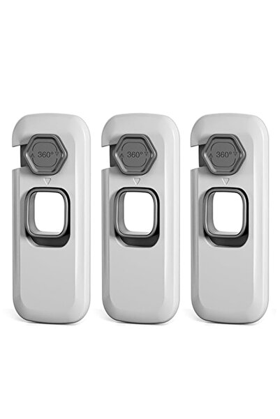 Choice 3 أقفال ثلاجة مقاومة للأطفال، أقفال ثلاجة لسلامة الأطفال، مزاليج باب الفريزر مع لاصق