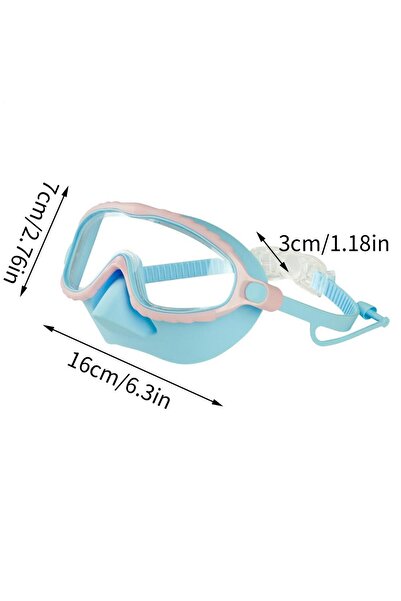 Choice نظارات غوص وردية وزرقاء مع غطاء للأنف، مضادة للضباب، مانعة للتسرب، شفا...