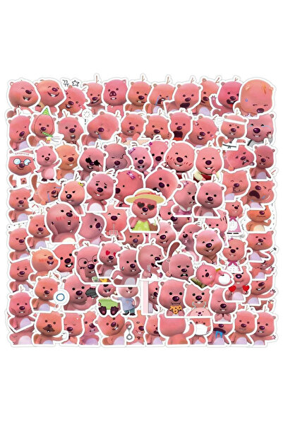 BANDAI 120 قطعة من ملصقات كورية حلقية، ملصقات كرتونية لطيفة على شكل قندس صغير...