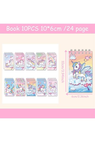 Choice ١٠ دفاتر ملاحظات صغيرة محمولة بتصميم يونيكورن كرتوني، بتصميم يونيكورن ...