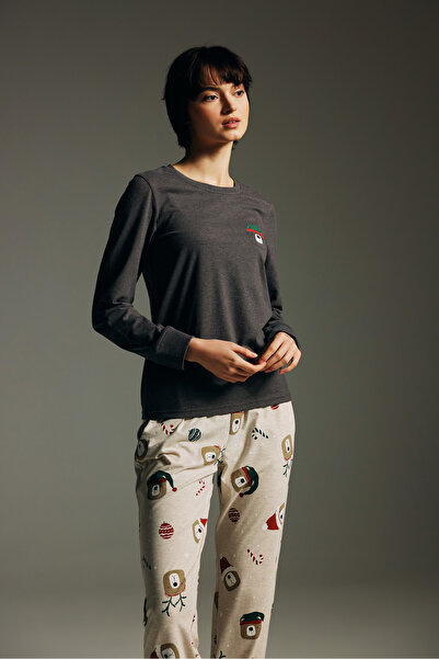 Hays Kadın Pamuklu Uzun Kollu Pijama Üstü