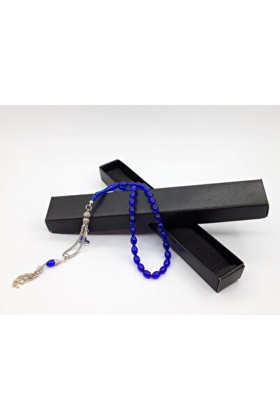 Nurtakı 7mm Parliament Blue Barley Cut Ottoman Tassel Rosary