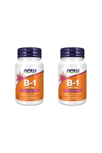 Now Foods مجموعة أقراص فيتامين B-1 بتركيز 100 ملجم من 100 قرص 1+1