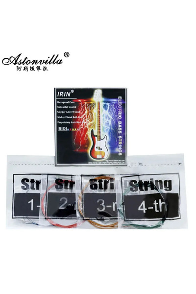 Choice Electric Bass String Color Brass Alloy Wrapped String B101 PVC Bag with 4 String Single Inner Bag...