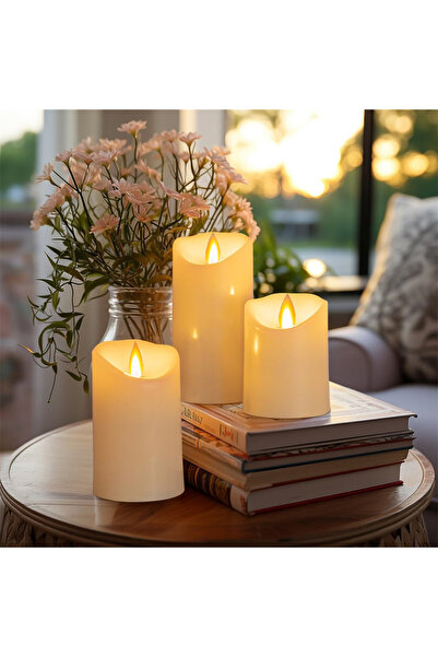 Choice 3pcs 3pcs/set LED Flameless Candles Flickering Light with Remote Contr...