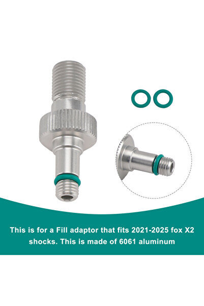 Choice Air Fill Adaptor- clone of fox #803-01-826-Rezi end For Fox X2/DHX2 20...
