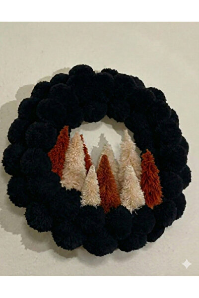 NGAHOME Handmade Winter & New Year Door Ornament Cotton Pompom Door Ornament ...