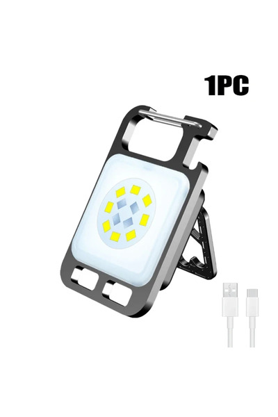 Heinast 300MaH Super Bright Mini COB Keychain Portable light Flashlight Charging Lamp Camping Lights with Ma