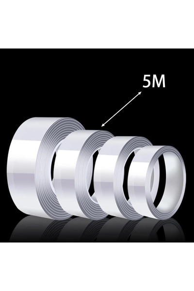 Choice1 شريط لاصق نانو بطول 5 أمتار، مزدوج الجوانب، مقاوم للماء، لا يترك أثرا...