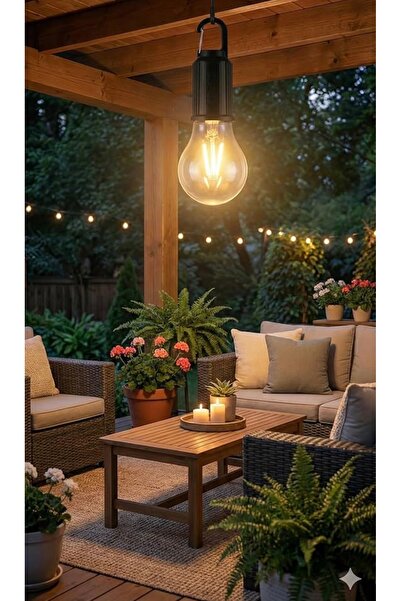 HGROUP Taşınabilir LED Ampul Lamba – USB ile Şarj Edilebilir 3 Kademeli Işık,...