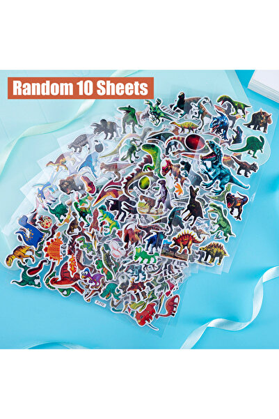 Choice PPT-10PCS-ZSKL ١٠ أوراق ملصقات ديناصورات كرتونية للأطفال، مثالية لدفات...