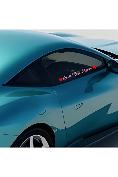 AlpiLeo Kalp Detaylı İsimli Oto Çıkartma - Hologram Folyo Oto Motor Scooter C...