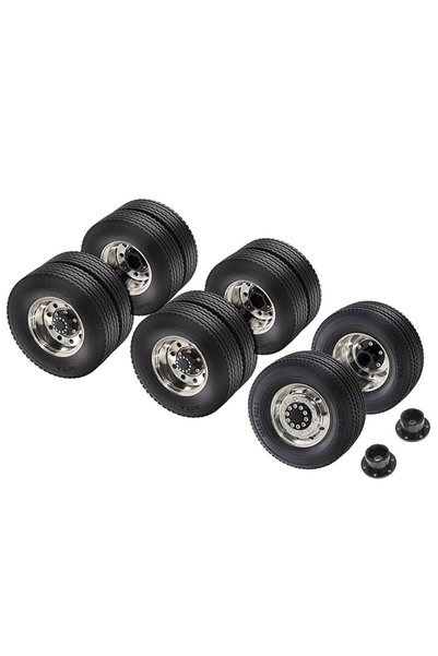 Choice 2 Front and 4 Rear 1/14 TAMIYA RC Truck Universal Metal Wheel Rim & Ti...