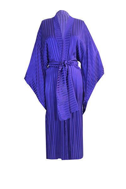 MANOTRES Striped Jacquard Kimono