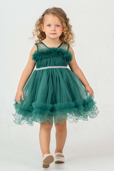 Mnk Baby&Kids Rochie de seara pentru fete Aizona M00782 VERDE