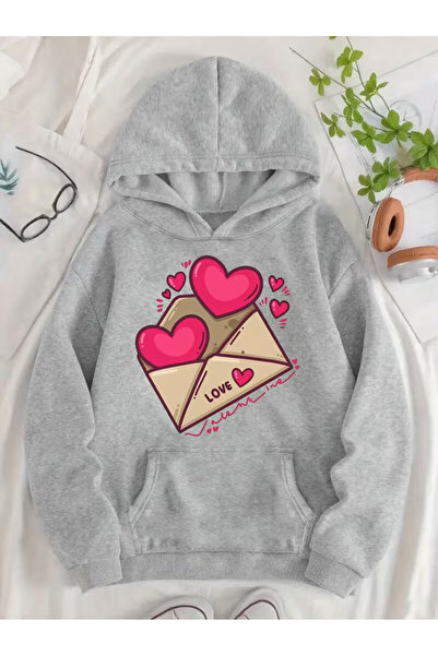 PENTHİLUS سترة نسائية بغطاء رأس بثلاث خيوط - طباعة رقمية مبطن بالصوف هودي