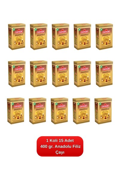 Çaykur Anadolu Filiz Çayı 400 gr. 15'li Koli
