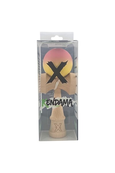 OEM Kendama Original X, Professional Wooden, Rubber Grip, 18 cm, Pink/Yellow