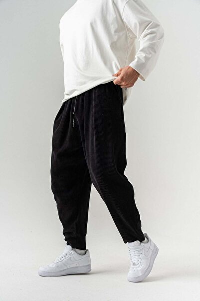 go gang own Velour Flow Velvet Ελαστικό Φαρδύ Παντελόνι με Ελαστική Μέση