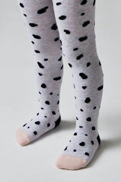 Conte Elegant Șosete subțiri din bumbac cu model leopard, Conte Kids Tip-Top 580 - Gri deschis, 80-86 (14)