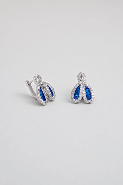 So CHIC... Yakamoz Kalbi 18 Ayar Beyaz Altın Kaplama Gümüş Küpe