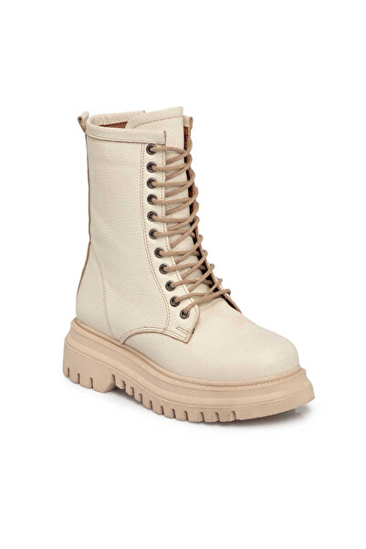 Tergan Bej Hakiki Deri Kadın Bot - K25K1BT68511-A25