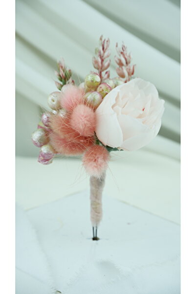 Buketlife مشبك شعر العروس على شكل زهرة وردية