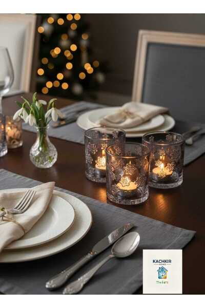 KACHKIRHOME Su Bardağı Viski Bardağı yada Mumluk için kullanabileceğiniz 4 lü...