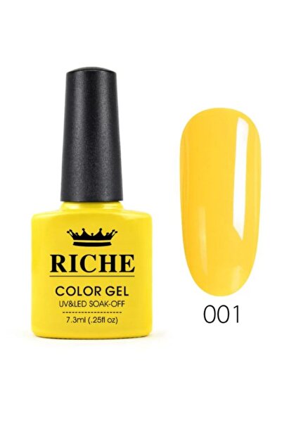Riche Semi-permanent Nail Polish 001, Yellow, 7.3 ml
