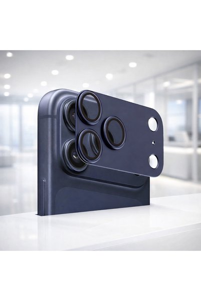 CAMCI İPhone 17 Promax Uyumlu Kamera Koruma Lens Koruyucu Temperli Tam Cam Çe...