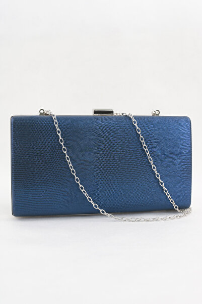 Trend Land Navy blue clutch with glitter and silver elements