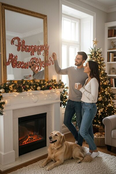 Cadde Süs لافتة الخط العربي الحمراء لرأس السنة الجديدة السعيدة