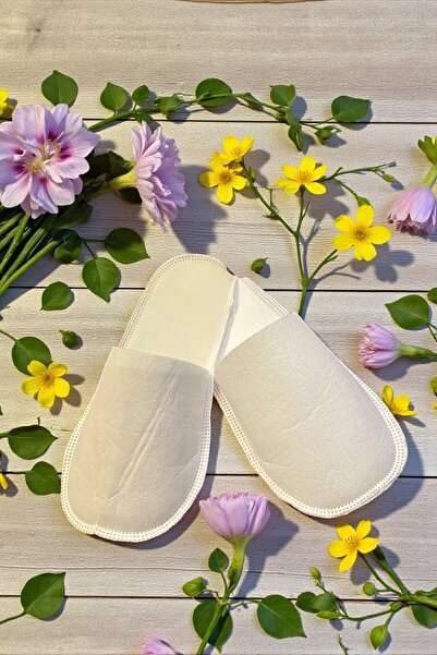 Chochili White Tela Hotel Slippers 10Pcs