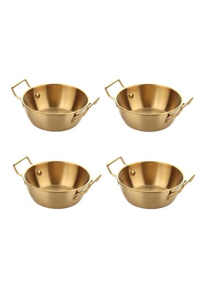 ÇIRPAN EV ALTIN ESKİTME 4'LÜ KASE/ÇEREZLİK 12CM