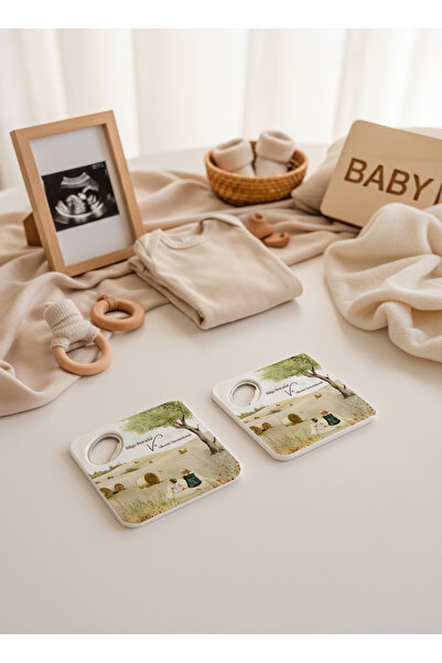 arslart Kardeş temalı kişiye özel magnet açacak & bardak altlığı, abla kardeş...